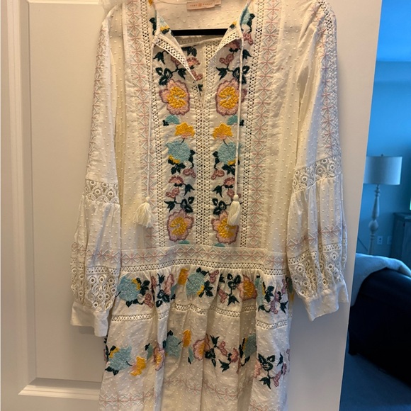 TORY BURCH Embroidered Boho Dress. Wore once for an event! Lots of compliments!! - Picture 1 of 4